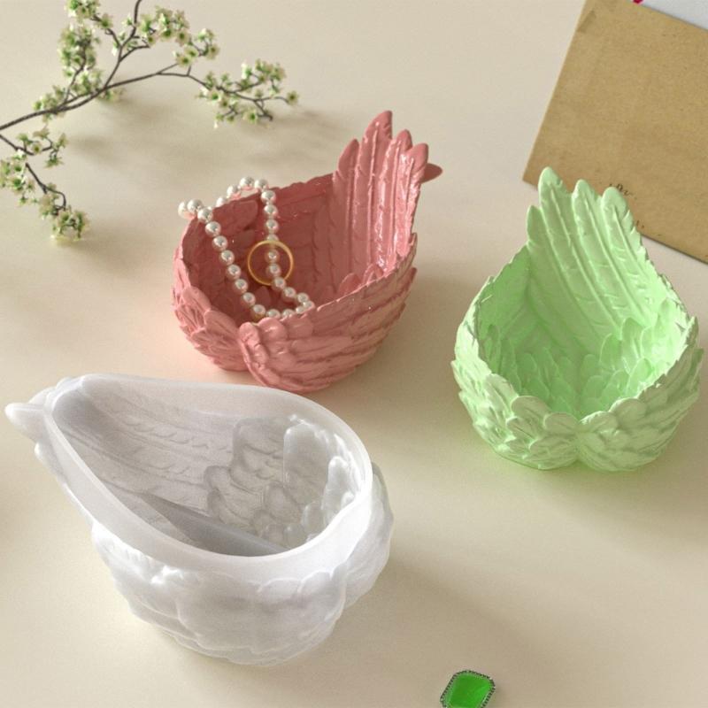 Flexible Silicone Wing Dish Mold For Resin Crafts Jewelry Making Candle Holder Decorative Tray Multi Purpose Mould