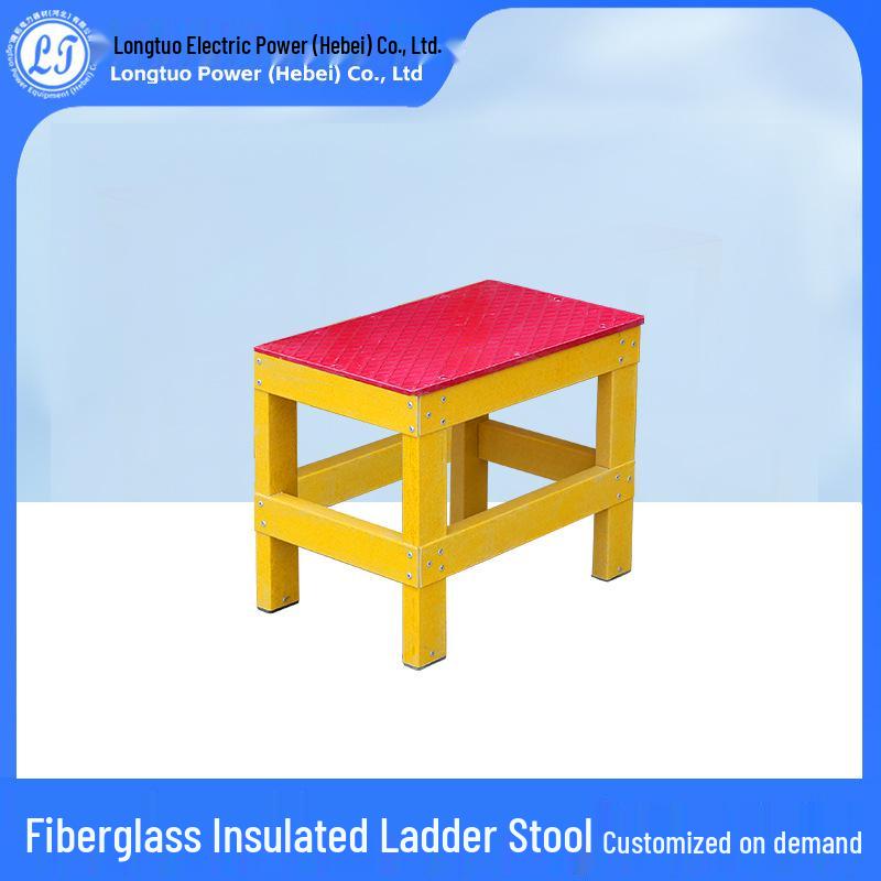 Insulated Fiberglass Electrician Climbing Stool with Wheels - Two & Three-Layer Options