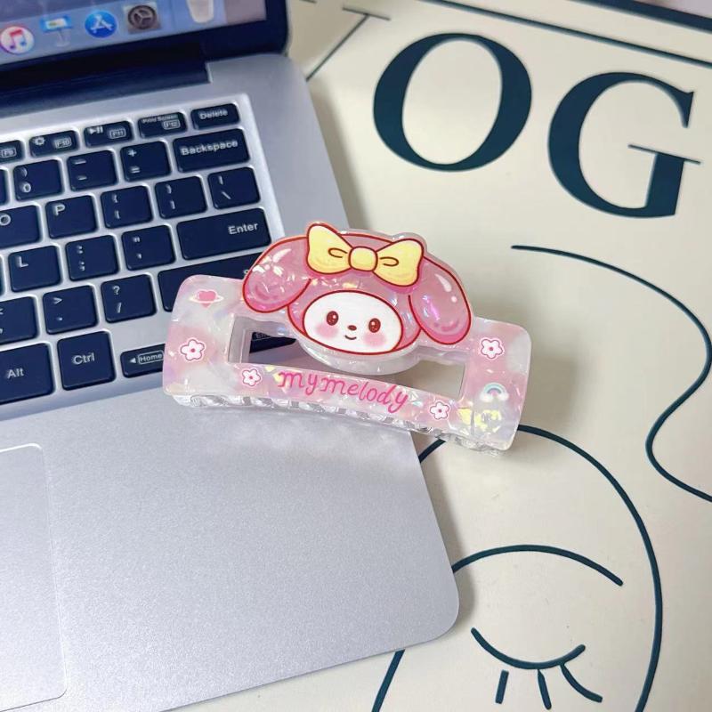 Cartoon Sanrio Hair Claw Cute Anime Acrylic Hair Clips Hello Kitty My Melody Kuromi Cinnamoroll Hairpin Lovely Hair Accessories