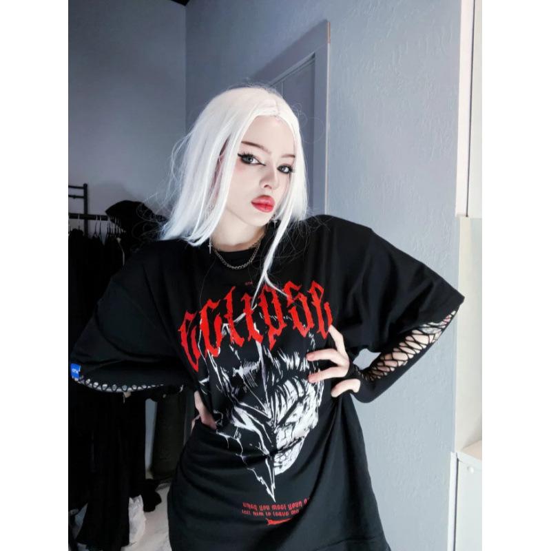 Pure cotton American short-sleeved T-shirt women s bottoming shirt loose top S