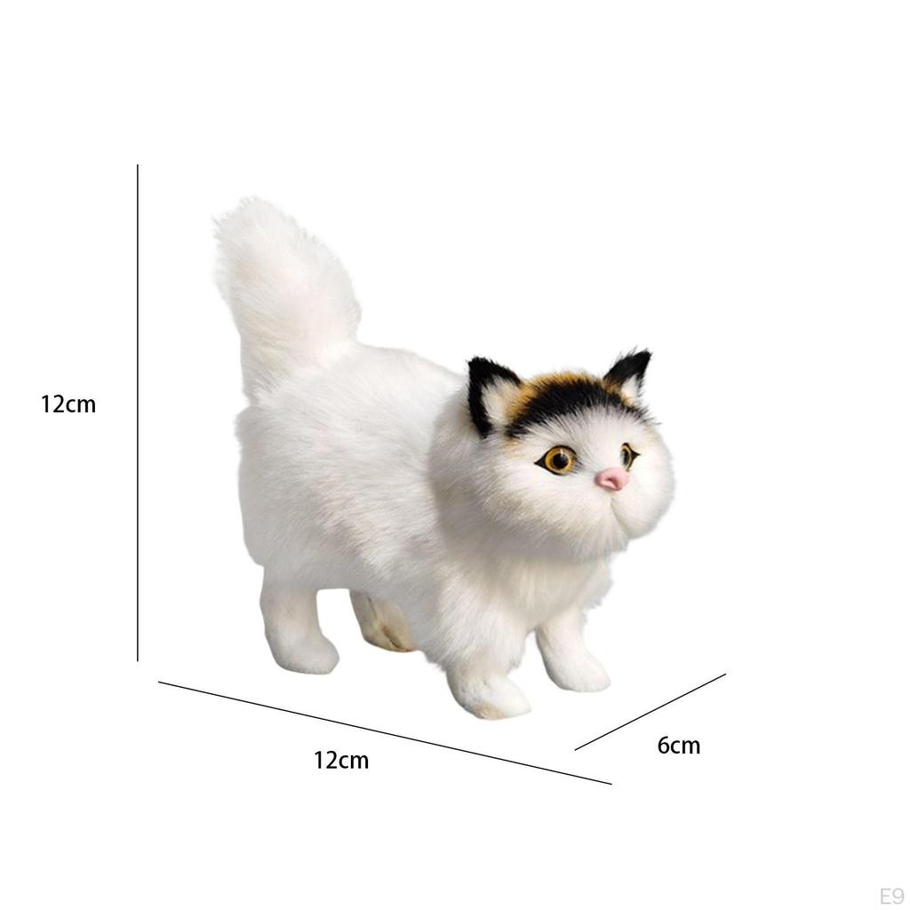 Cute Miniature Simulation Cat Figures Birthday Gift/ Collection Crafts Decoration Small Ornaments