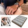 24 Slots Watch Showcase Tray Modern Watches Holder Wooden Wristwatch Organizer