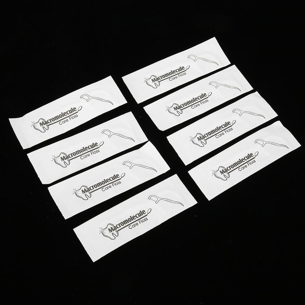500pcs Disposable Dental Floss Stick Teeth Stain Removal Floss Oral Care Tool