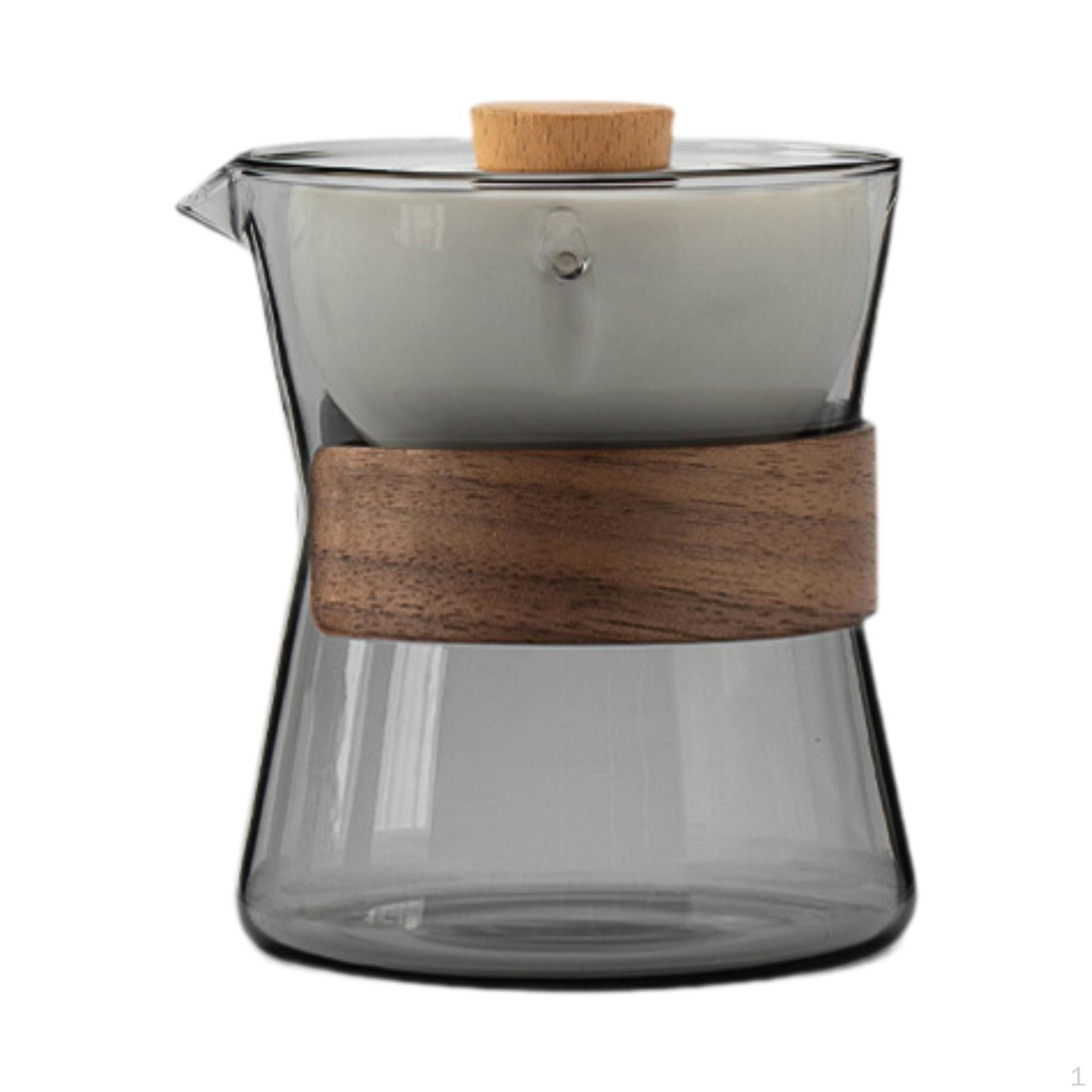 

Стеклянный чайник для заваривания чая в подарок мужчинам и женщинам портативный съемный заварник стильный чайник Gray With Lid