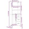 VidaXL Highboard Sonoma Oak 69.5x34x180 Cm Engineered Wood 3190016