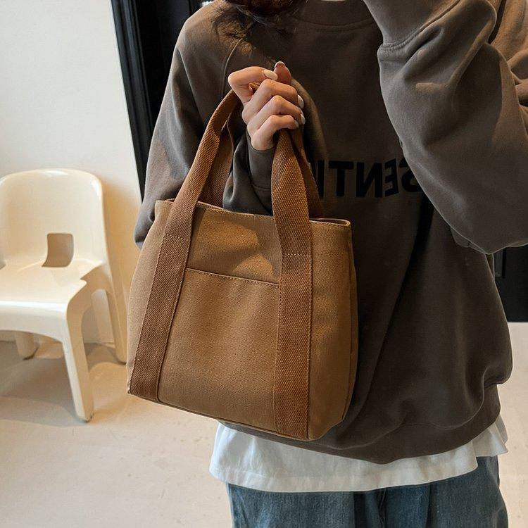 Canvas-Tasche Damen Herbst und Winter vielseitig 2025 neue Mode tragbare Damen-Tasche einfache Stofftasche Tragetasche