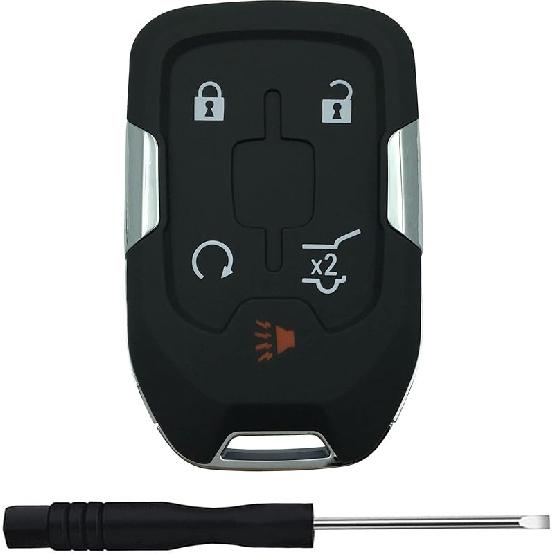 Replacement Keyless Entry Remote Key Fob Shell Case for GMC Acadia Terrain Yukon Chevy Suburban Tahoe Car Key Fob Cover (5 Button-B)