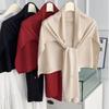Thin Knitted Neck Wrap Cloak Triangle Scarf Simple Crochet Scarves  Clothes Decoration