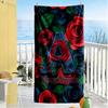Rose Customize Text Beach Towel Super Soft & Absorbent Ideal for Travel Outdoor Swim Pool Yoga Surf Camping Hiking Gym Gift Holiday