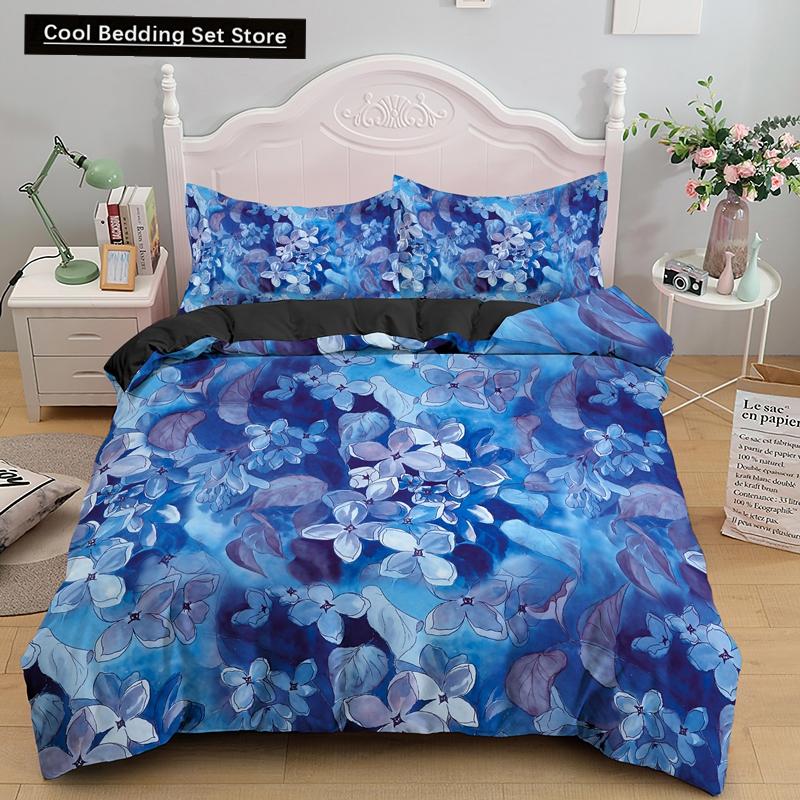 Příroda Tropické Zelené Listy Král Královna Ložní Souprava Deštný Prales Džungle Rostlina Povlak na Přikrývku 3D Botanický Polyesterový Povlak na Peřinu