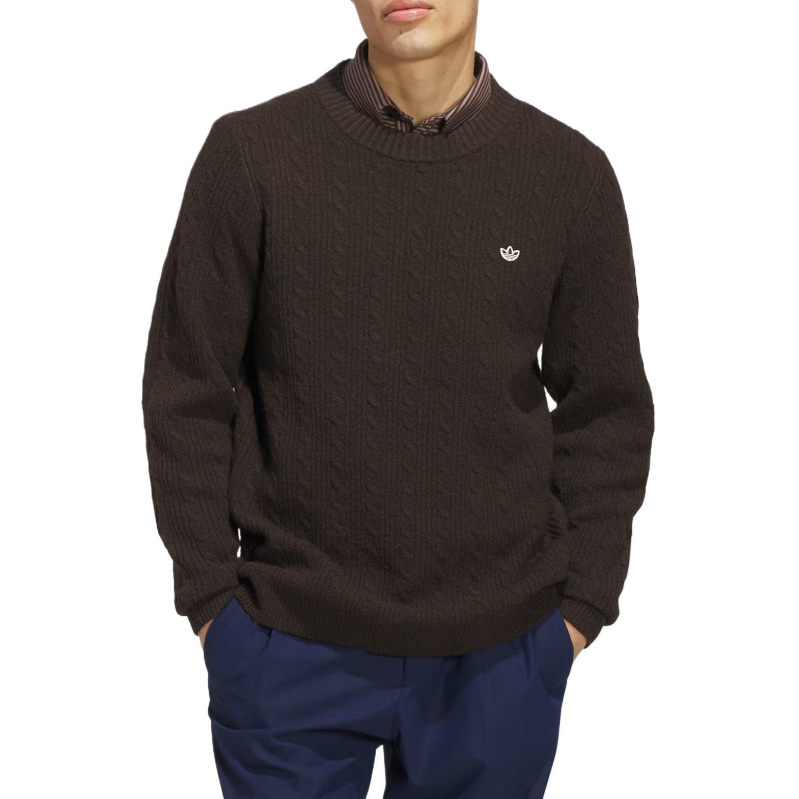 Adidas Originals Sweaters Men s Dark Brown Crew Neck Moderate JW9864 S