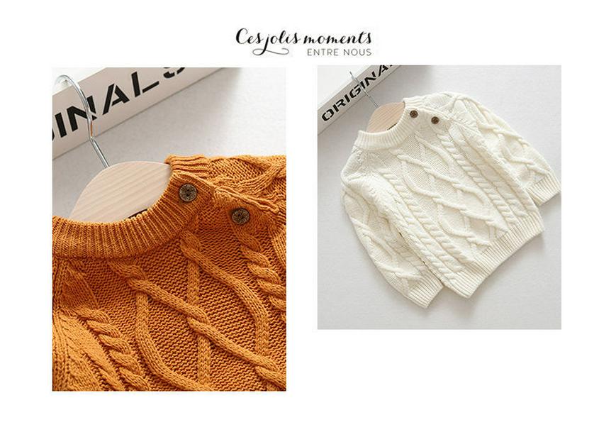 2025 Kids' Knit Sweater: Boys' Base Layer & Girls' Pullover Round Neck for Spring/Autumn
