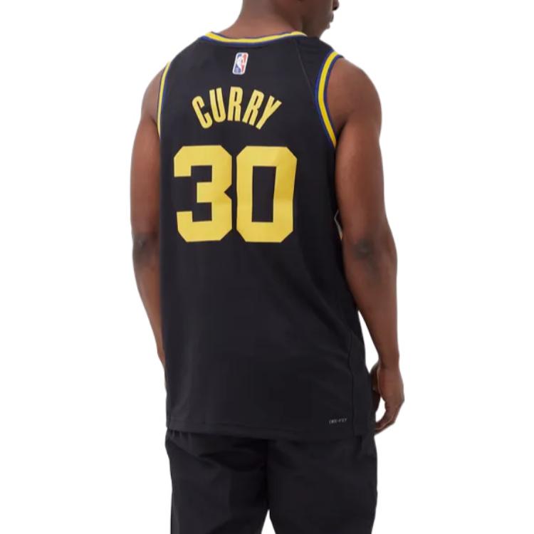 Nike NBA Warriors 2021/22 Curry City Edition Mixtape Jersey Black Men Streetwear DB4027-010