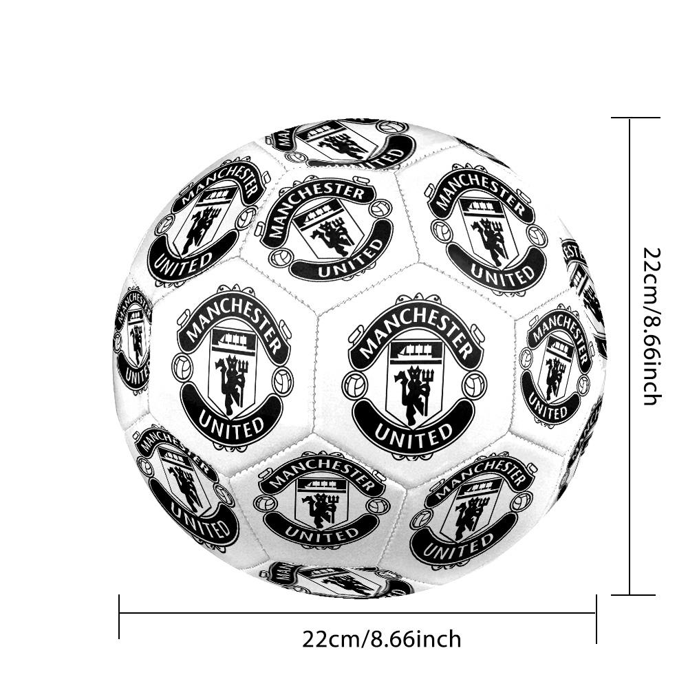 Manchester UnitedSoccer Ball Colorful All Ages Machine Stitched PVC Competition Ready Durable High-Bounce