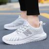 New fly-woven mesh breathable running shoes soft sole lightweight trend versatile sports casual shoes men's fashion couple shoes
