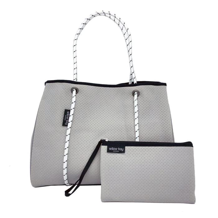 

Tote Bag with Shoulder Water Double Pool Beach Gym Commuter Magnetic Back to New Travel Light [Willow Bay] Women s Pouch, Strap, Resistant, Pouch,