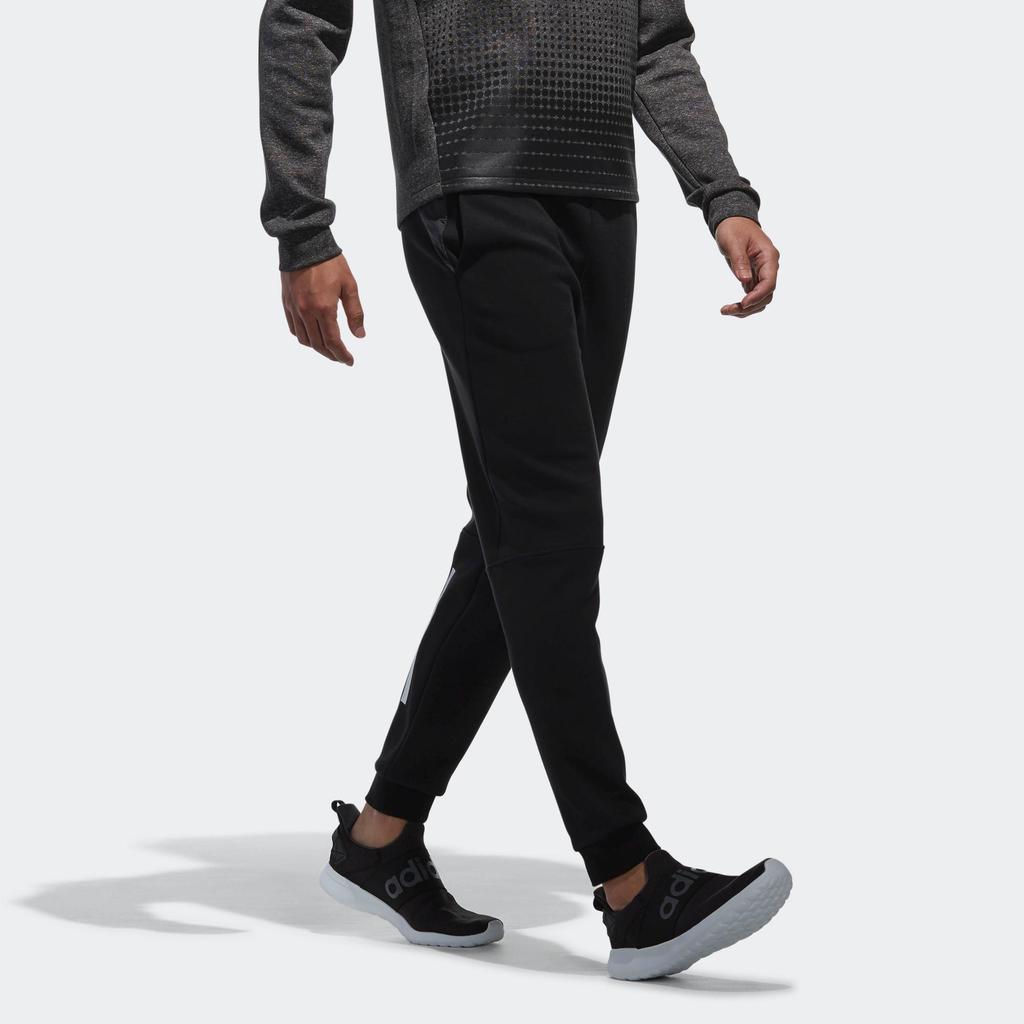 Adidas Neo Athletic Striped Slim-Fit Cuffed Pants Men Bottoms Black CV6892