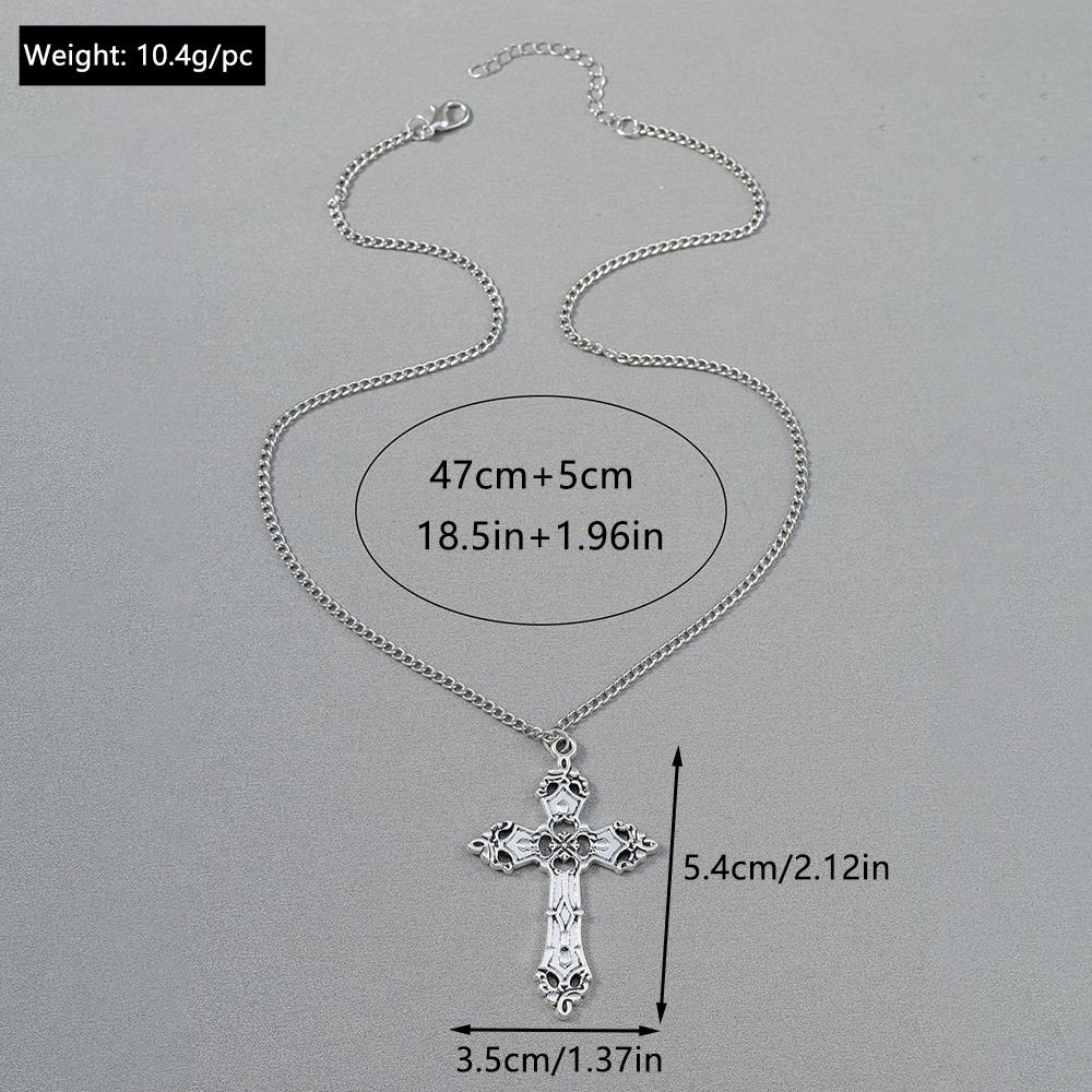 Retro Kreuzanhänger Halsketten für Damen Herren Gothic Steampunk Totenkopf Halskette Kette Hip Hop Schmuck Geschenke