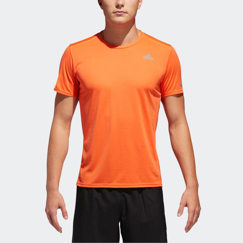 Adidas T Shirts Men's Orange Crew Neck Moderate DQ2533