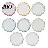Quick-drying Place Mat Faux Leather Scalloped Placemat Heat-Resistant Non-slip Heat Insulation Reversible Waterproof Dining Table Protection