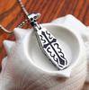 Men's Punk Cross Coffin Titanium Steel Chain Pendant Necklace