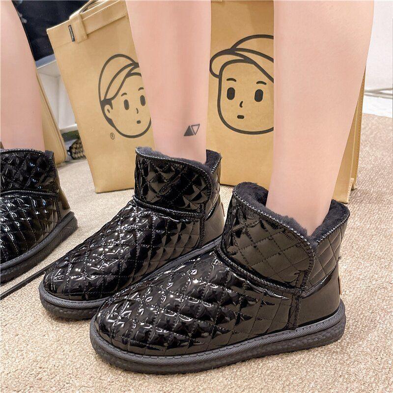

Женские зимние ботинки Теплые зимние плюшевые ботинки Женская зимняя повседневная обувь Женские ботильоны Туфли на платформе 40 чёрный