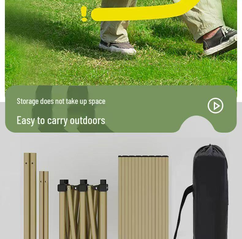 Durable Portable Metal Folding Camping Table for Outdoor, Night Market, Car-Mounted, and Barbecue Use