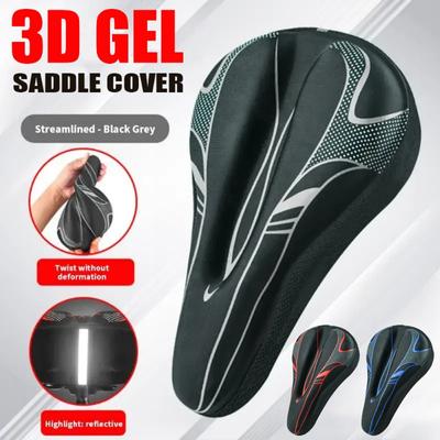 3D MTB sedlo na silniční kolo GEL Potah sedla na kolo Paměťová pěna Protiskluzový polštářek na kolo