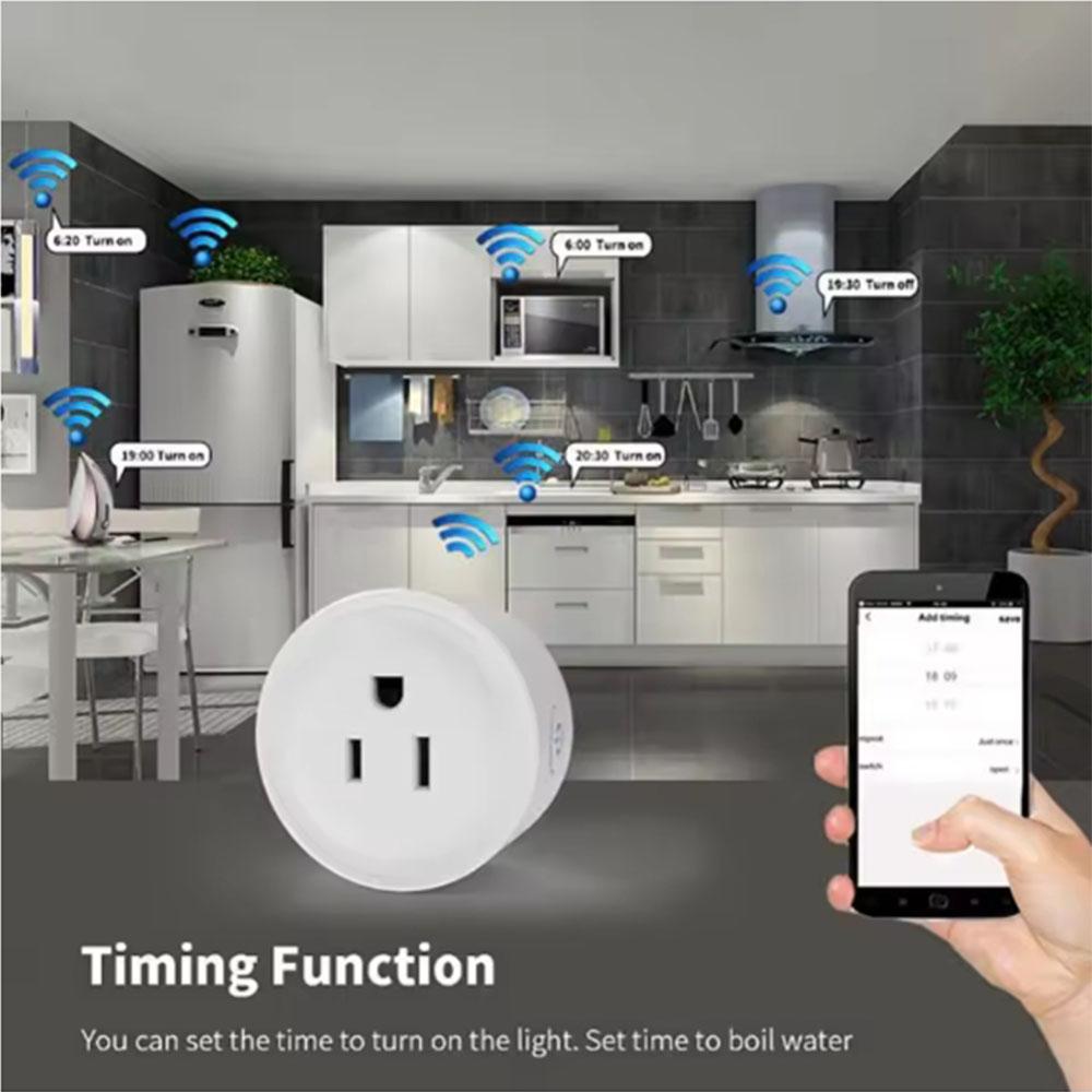 10A US Plug WIFI Smart Socket Timer Switch Outlet Smart Home Automation APP Voice Control Echo Alexa Google Assistant 100-240V