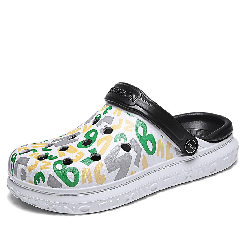 

Тапочки для родителей и детей, летние, новые, для молодых мужчин и женщин, пары, обувь с дырками на толстой подошве, ощущение, что наступил на дерьмо, в помещении и на улице, нескользящая сумка, голова, перетаскивание 2 6 зелёный