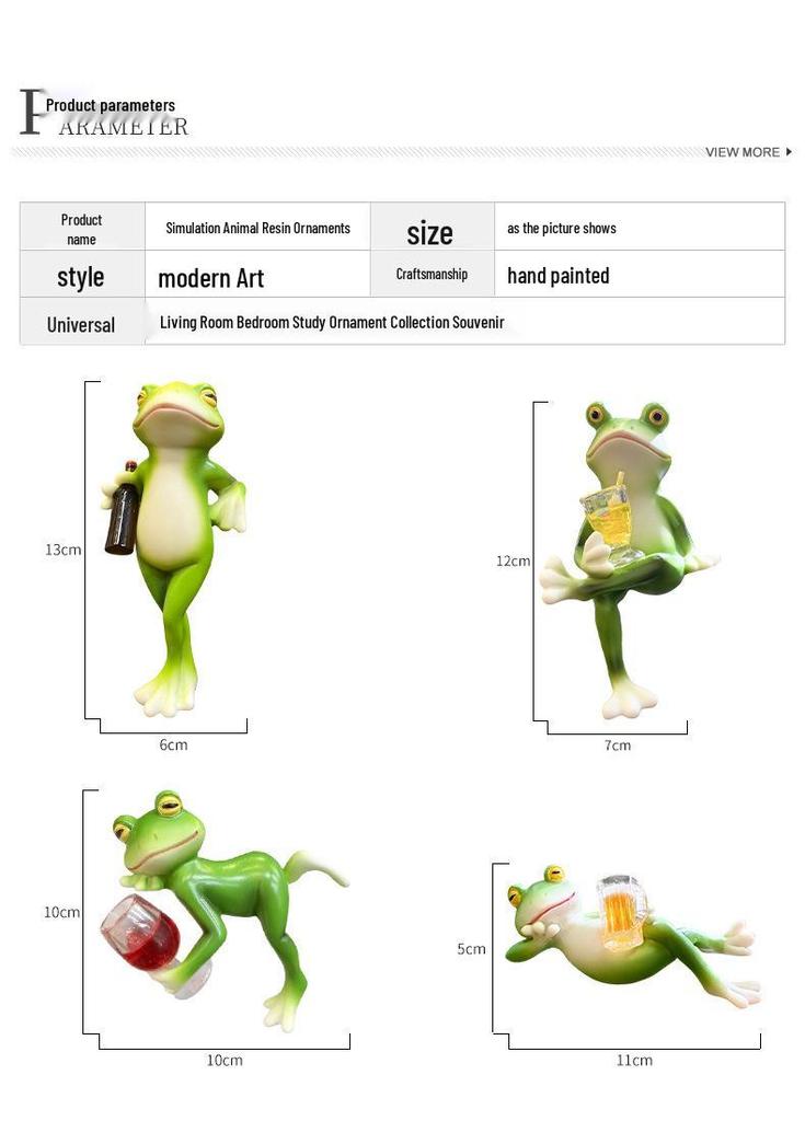 Frog Resin Flower Pot Ornament for Garden & Fish Tank Decor