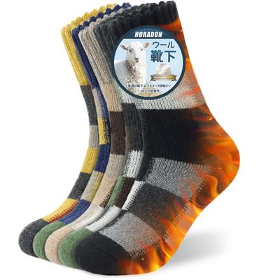 Lã Inverno Grosso Proteção Frio Meias Quentes Constantes Extra Grosso Atoalhado Calcanhar e Dedo do Pé Suor Calor Unissex Livre Cinza Escuro Marinho Cáqui [HORADON] [30% Mistura]