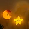 Creative Moon Silicone Wall Lamp Silicone Rechargeable Night Light Mini LED Beside Lamp  Sleep