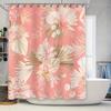 Vintage Bohemian Shower Curtain with Pink Floral Print Decorative Bathtub Fabric Soft Waterproof Home Bathroom Accessories for A