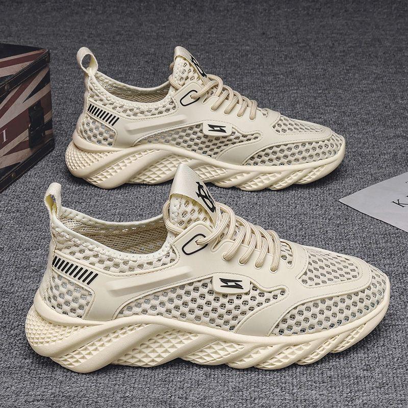 Mesh Shoes Men's New Winter Breathable Hollow Thin Mesh Men's Shoes Mesh Casual Sports Running Air-conditioned Shoes