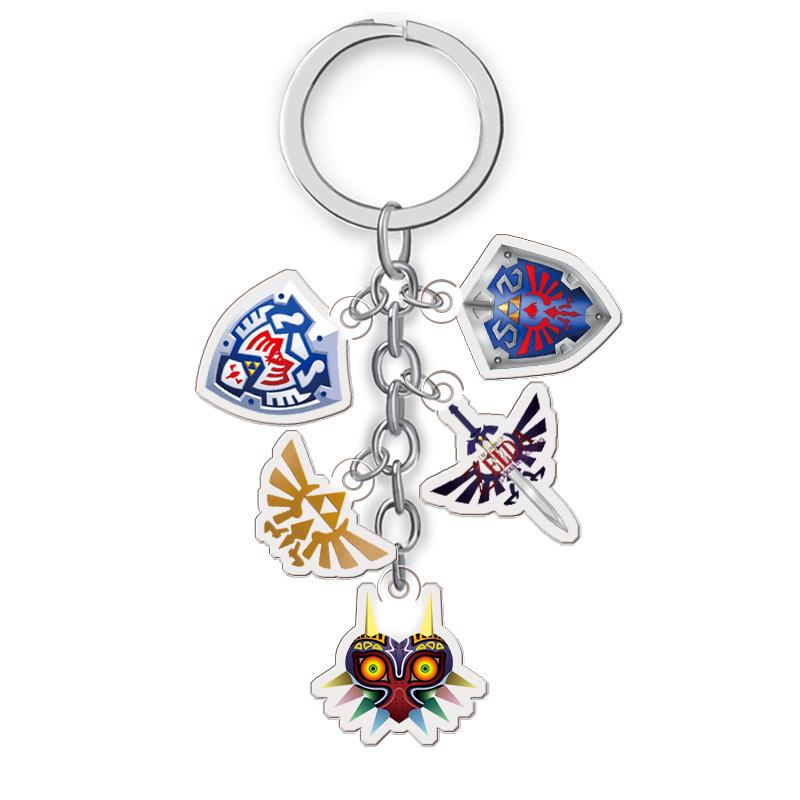 The Legend of Zelda Acrylic Double-Sided Keychain Set - 5 Pieces 27 mm