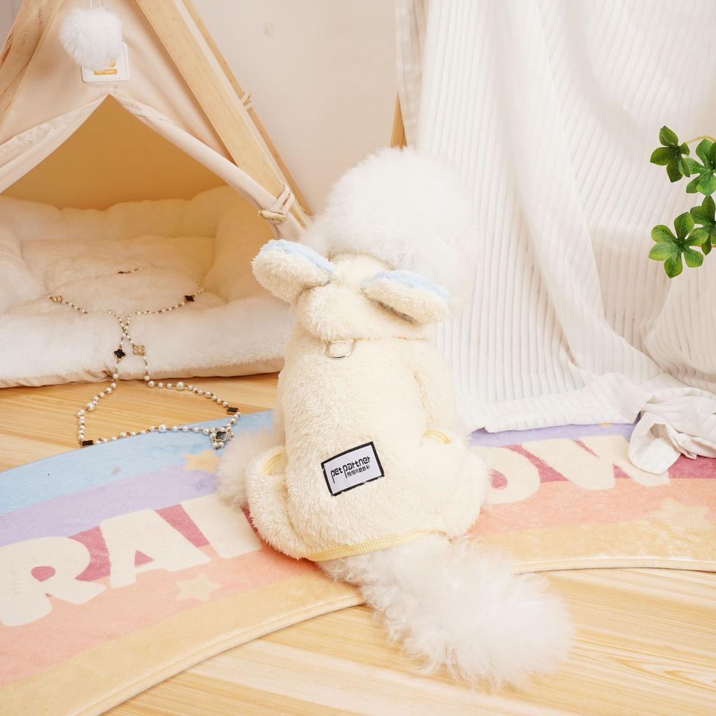 Cat and Dog Clothing Pet Autumn and Winter Plush Jumpsuit Pet Four Legged Pajamas Teddy Bear Small Dog Clothing Puppy Clothes