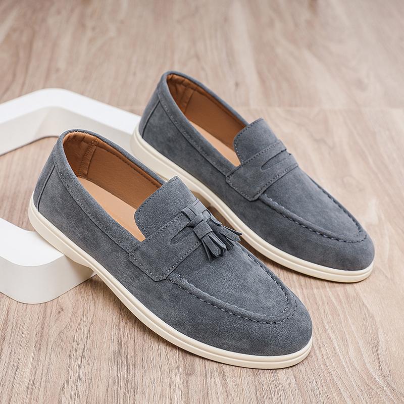 British Style Men Loafers Fashion Comfortable Men's Casual Shoes Breathable Lightweight Walking Sneakers Slip On Driving Flats
