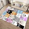 Cartoon Cats Pattern Carpet with Colorful Playful Kittens Design for Home Decor Suitable for use as an anti-slip for room and bedroom sofas