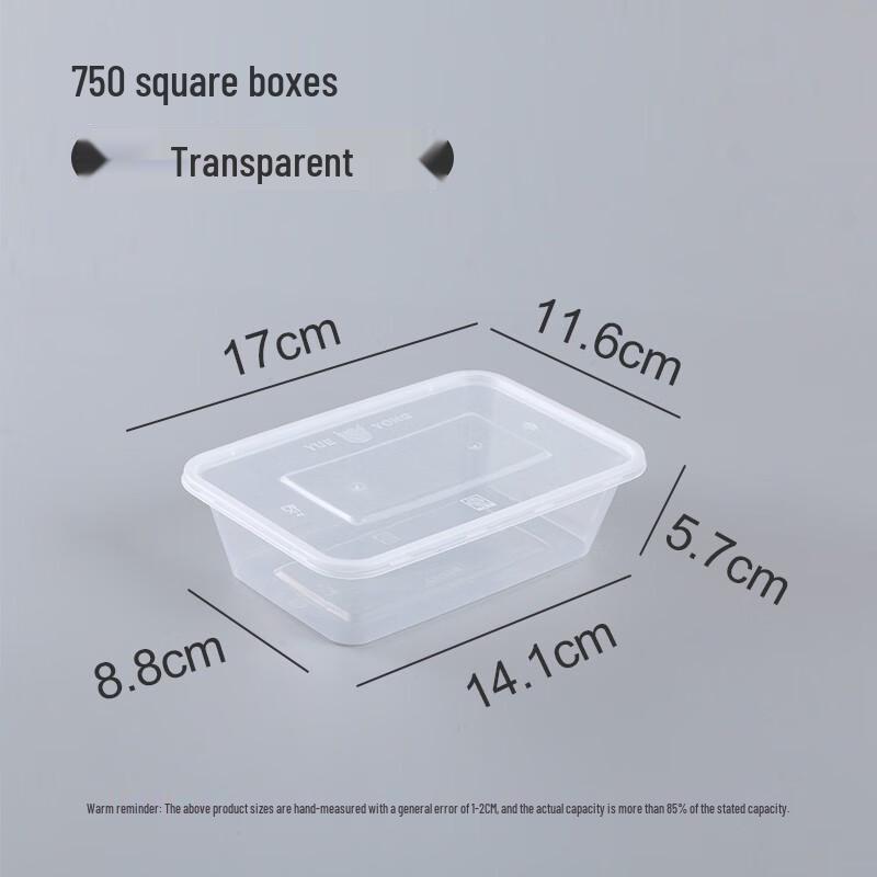 Rectangular Microwavable Plastic Food Containers (300 Sets)