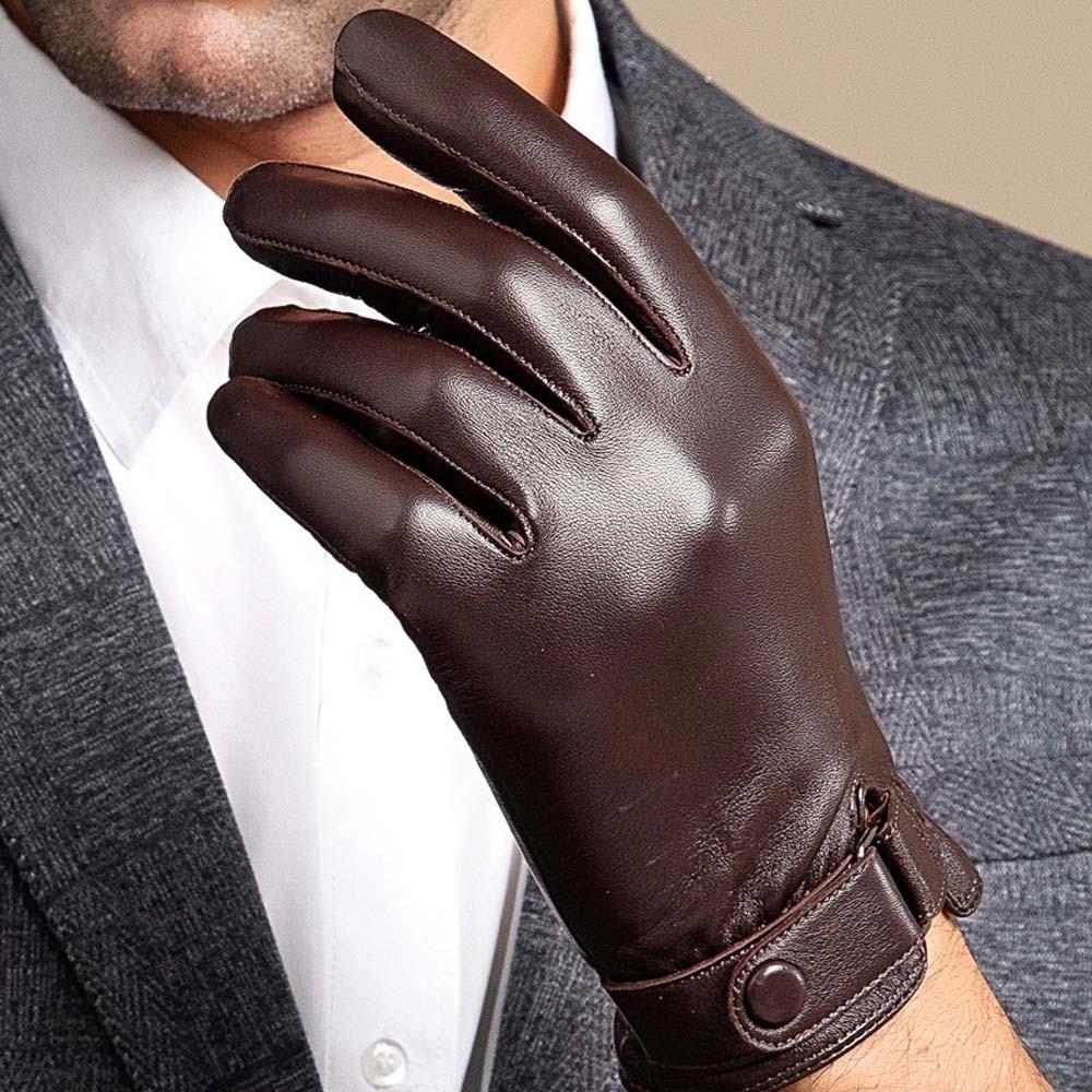 1pair Waterproof PU Anti-cold Gloves  Men Finger Mittens Gift Windproof Mittens  Women