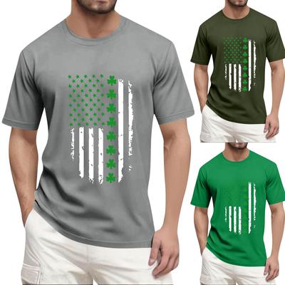 Men's  Popular T-shirt Printed Round Neck Short Sleeve T-shirt