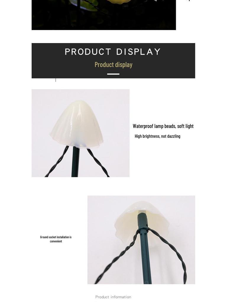 LED Solar Pilz Lichterkette - Outdoor Hof Feiertagsdekoration