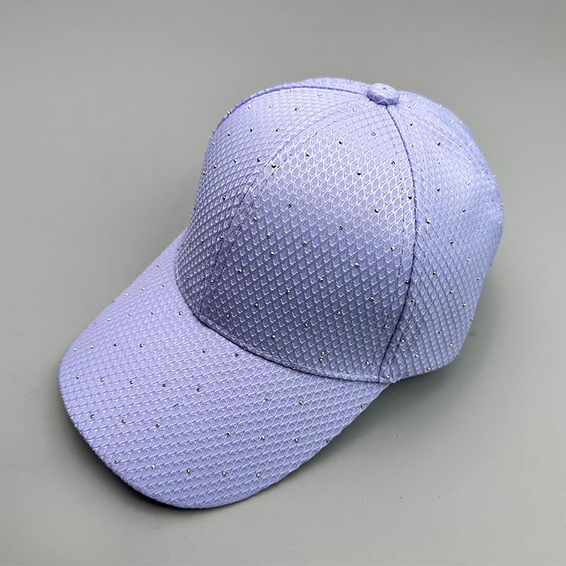 New Flash Rhinestone Simple Streetwear Women Baseball Hats Cotton Sunscreen Female Personality Fashion Hip Hop Snapback Caps