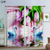 Flower Plant Three D Printing Curtain Rose Tulip Lily Daisy Bamboo Dandelion Fresh Pastoral Light Blocking Heat Insulation Curtain
