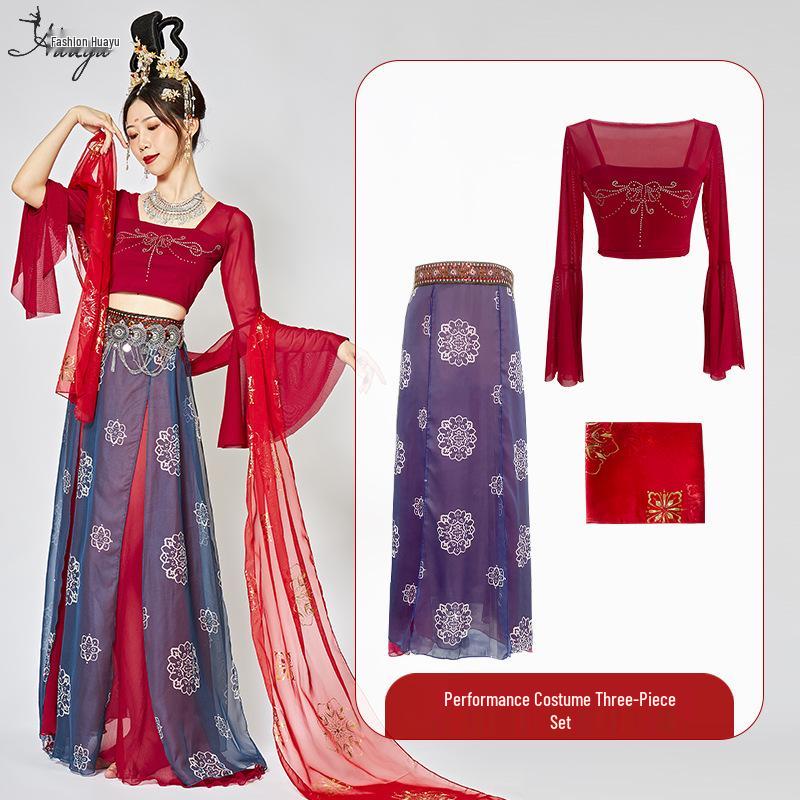 Huayu Hanfu Classical Dance Costume: Exotic Dunhuang Apsara Performance Attire