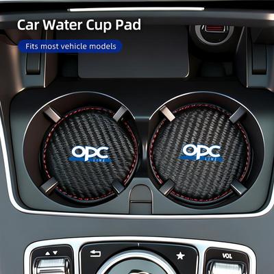 Non-Slip Car Leather Coaster Water Cup Pad Interior Accessories For Corsa Astra Insignia Vectra Zafira Meriva Antara Ampera