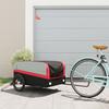 VidaXL Bicycle Trailer, Transport Cart with Flag, Bicycle Trailer, Outdoor Luggage Trailer, Black and 94048
