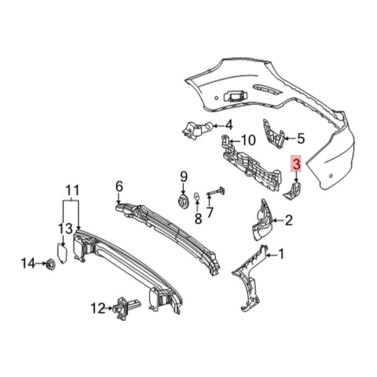 Rear Bumper Side Bracket for Mercedes-Benz W253 (2020-2022) RAMBO