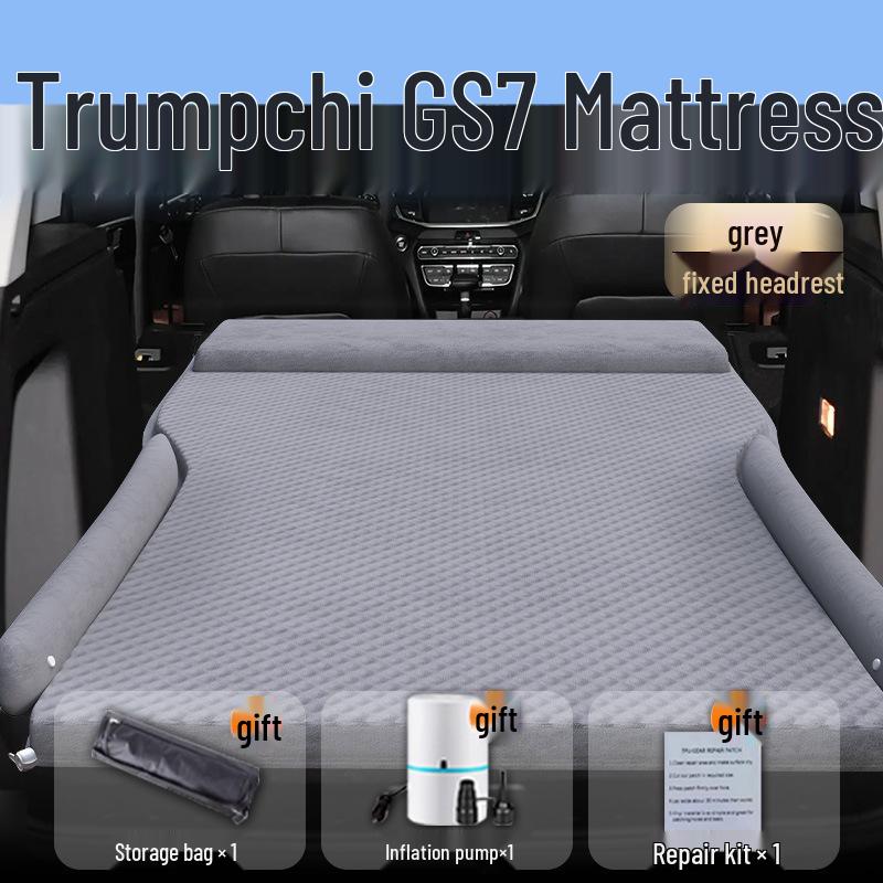 Inflatable Car Mattress for GAC Trumpchi GS7 - Trunk & Rear Seat Sleeping Pad.